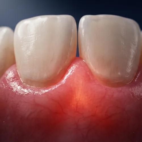 Closeup-of-teeth-showing-signs-of-gum-inflammation-and-early-periodontal-disease.