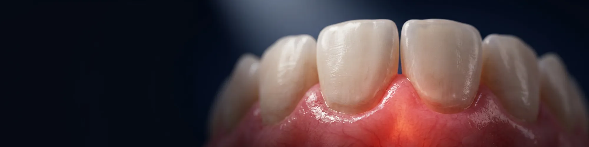 Closeup-of-teeth-showing-signs-of-gum-inflammation-and-early-periodontal-disease.