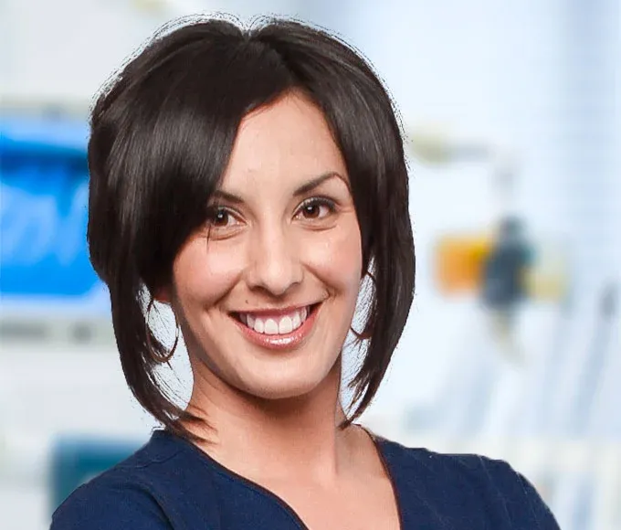 Friendly female healthcare professional smiling