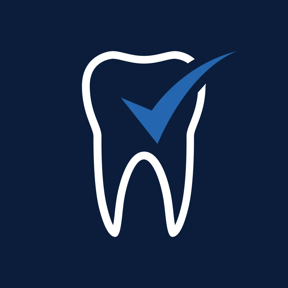 An illustration of a cracked tooth with a blue exclamation mark, representing dental issues or emergencies.