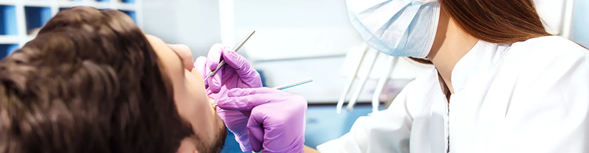 Patient getting cavities fillings.