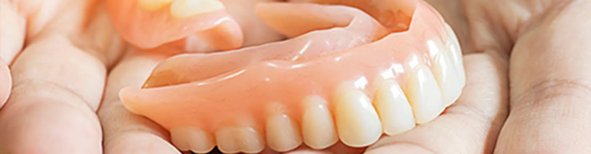 Close-up of dentures.
